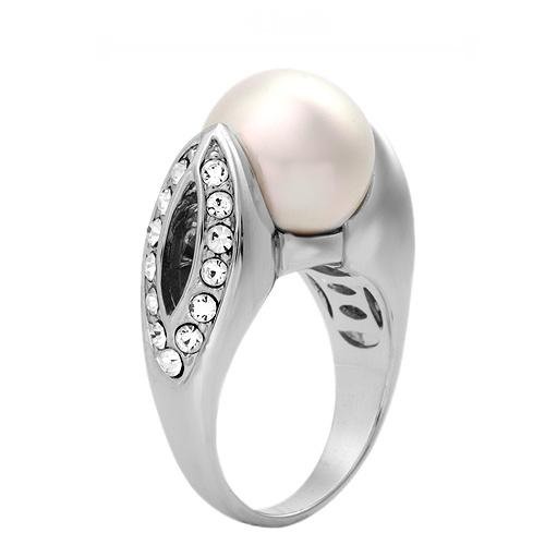 LAUREN G. ADAMS-12MM PEARL CRYSTALS RING 925SS-sz7